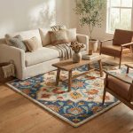 Indigo Bloom Hand Tufted Rug - Image 6