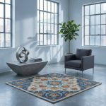 Indigo Bloom Hand Tufted Rug - Image 7