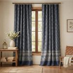 Indigo Khadi Handblock Print Curtains - Image 4