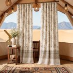 Off White Khadi Cotton Handblock Curtains - Image 4