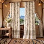 Off White Khadi Cotton Handblock Curtains - Image 2